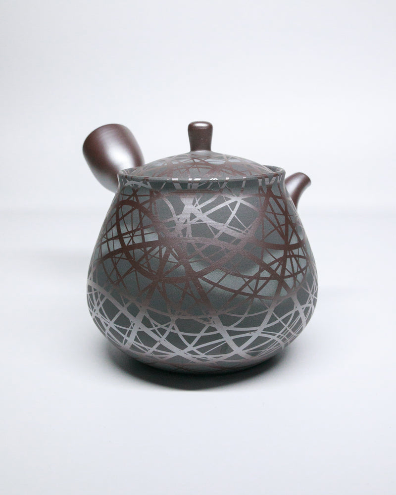 Banko-Yaki Kyusu Teapot, "Black Weaver" - Suigetsu III - 350ml