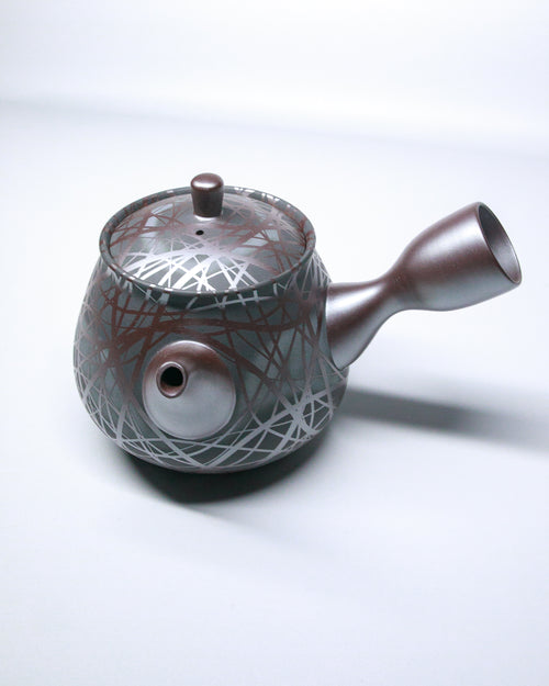 Banko-Yaki Kyusu Teapot, "Black Weaver" - Suigetsu III - 350ml