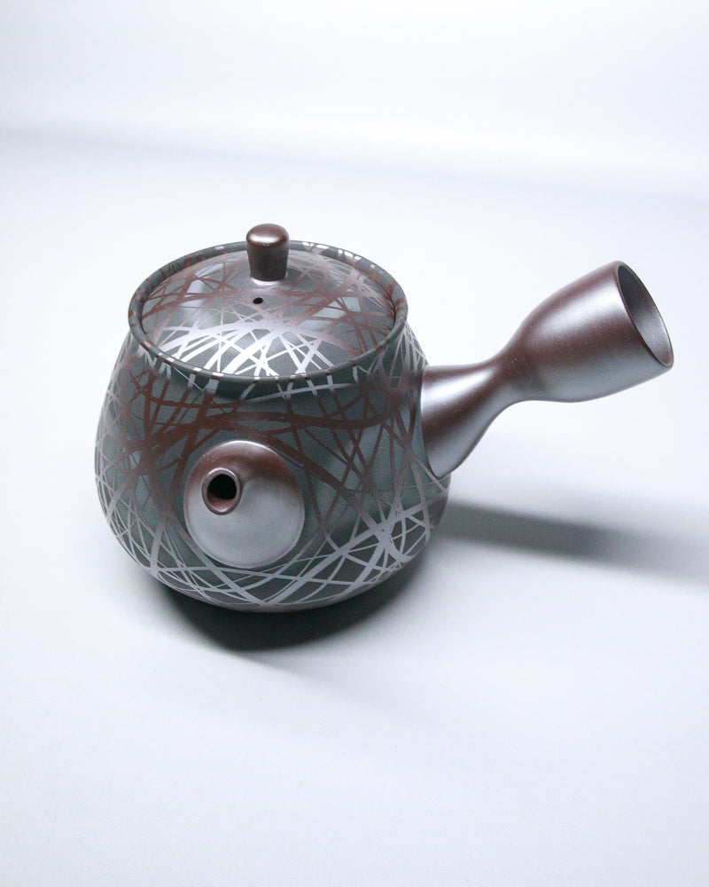Banko-Yaki Kyusu Teapot, "Black Weaver" - Suigetsu III - 350ml