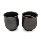 Banko-Yaki Teacup, Gold-Accented, Pair - Shimizu Suigetsu III - 230ml