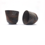 Japanese Tea Cup Set by Mori Iroku IV - Yohen Finish, Banko-yaki Yunomi Pair  200ml