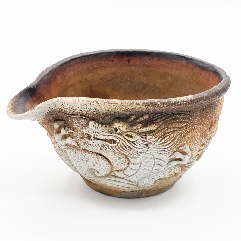 Houhin Teapot Set with Yuzamashi and 6-Pc Yunomi Teacups - Bizen-Yaki - Konishi Toko