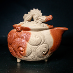Bizen-Yaki Dragon Carved Hidasuki Houhin - Konishi Tozo - 250ml