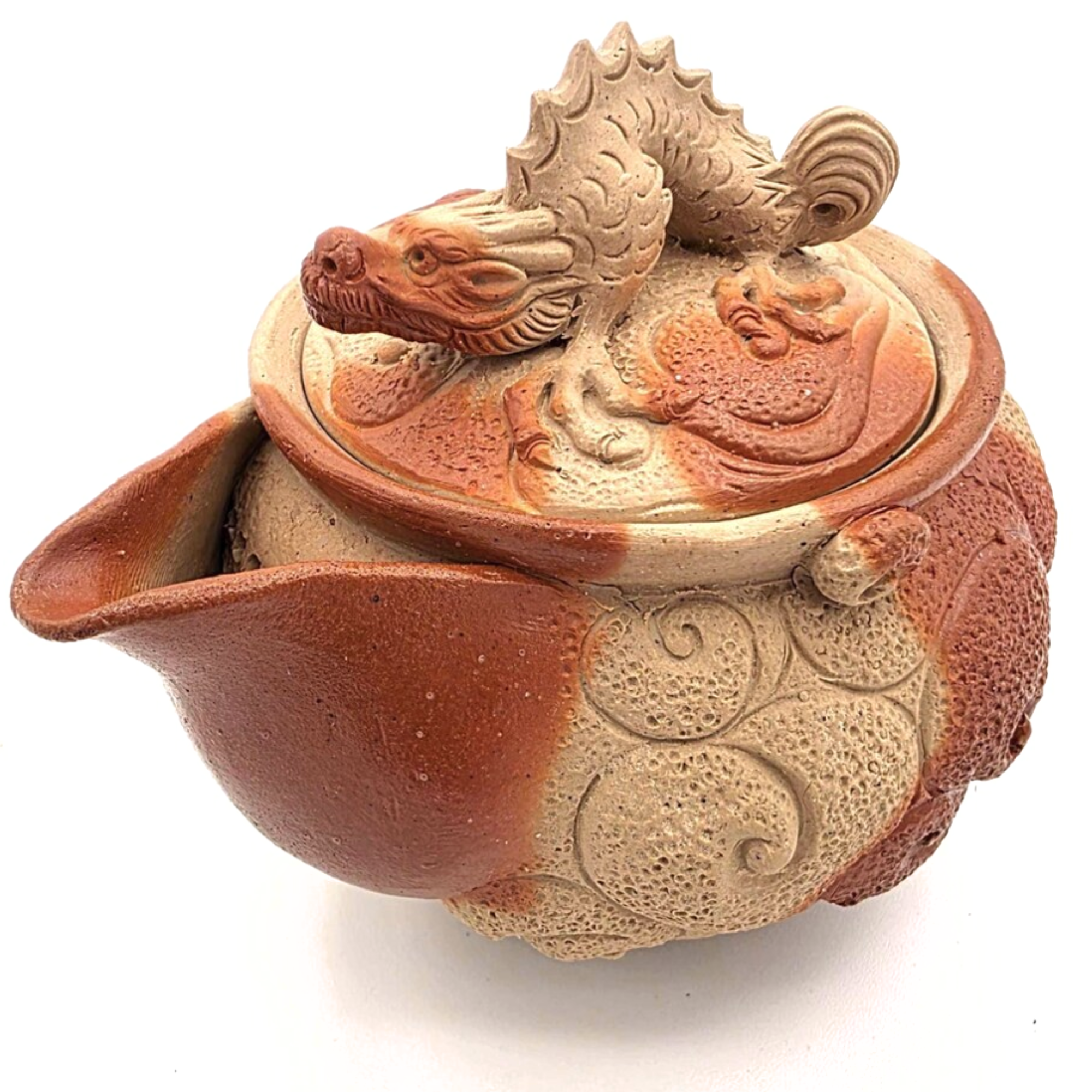 Bizen-Yaki Dragon Carved Hidasuki Houhin - Konishi Tozo - 250ml