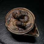 Houhin Teapot with Double Dragon Lid, Bizen-Yaki - Konishi Toko - 220ml