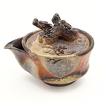 Houhin Teapot with Double Dragon Lid, Bizen-Yaki - Konishi Toko - 220ml