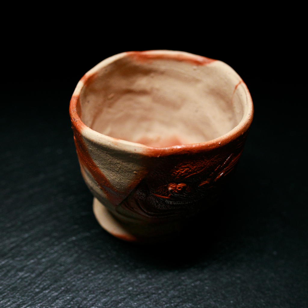 Bizen-Yaki Dragon Motif Teacup - Konishi Tozo - 120ml