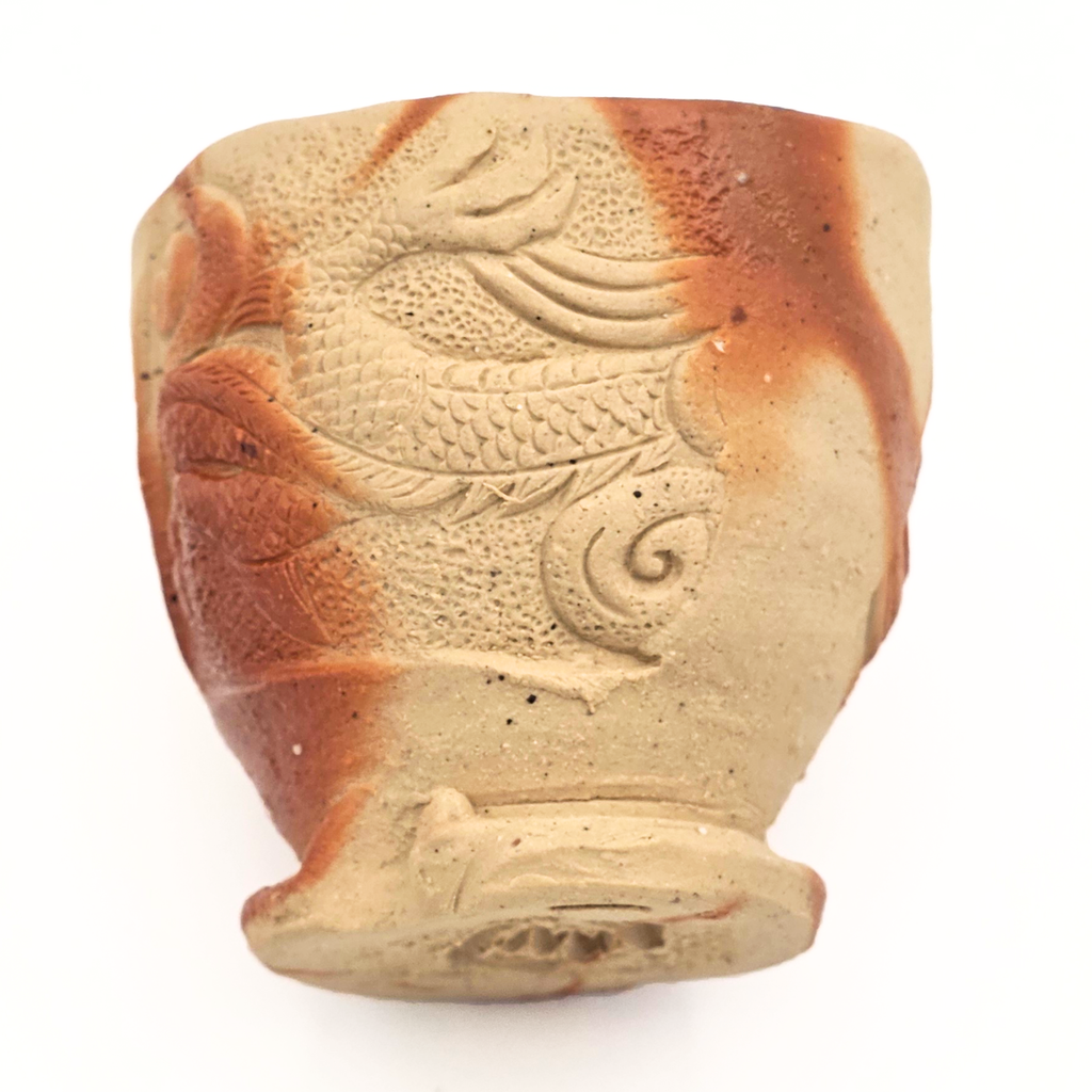 Bizen-Yaki Dragon Motif Teacup - Konishi Tozo - 120ml