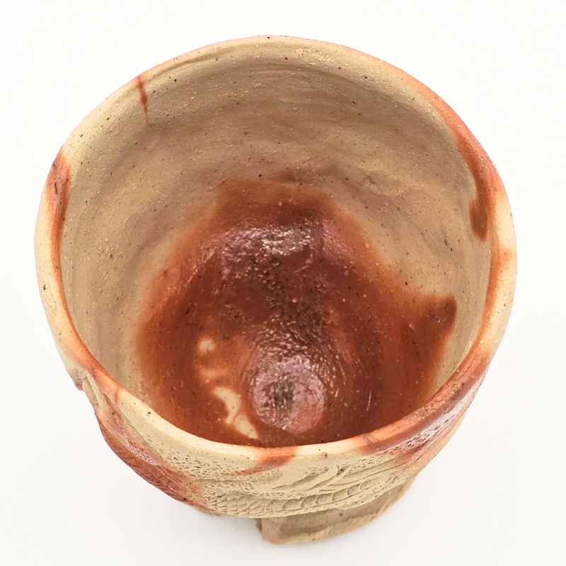 Bizen-Yaki Dragon Motif Teacup - Konishi Tozo - 120ml