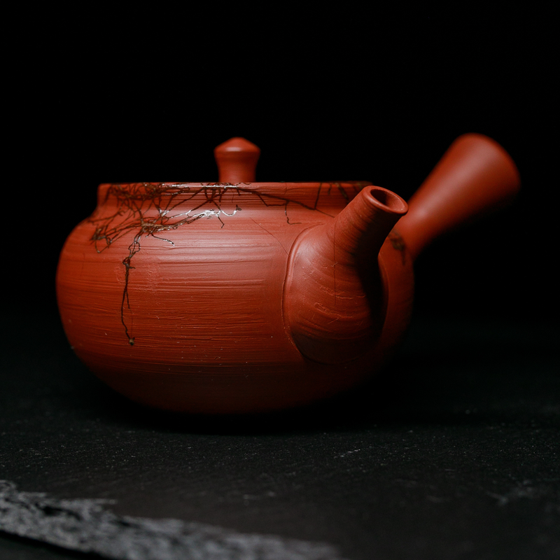 Red Mogake Tokoname-Yaki Kyusu Teapot - Katayama Hakusan - 250ml