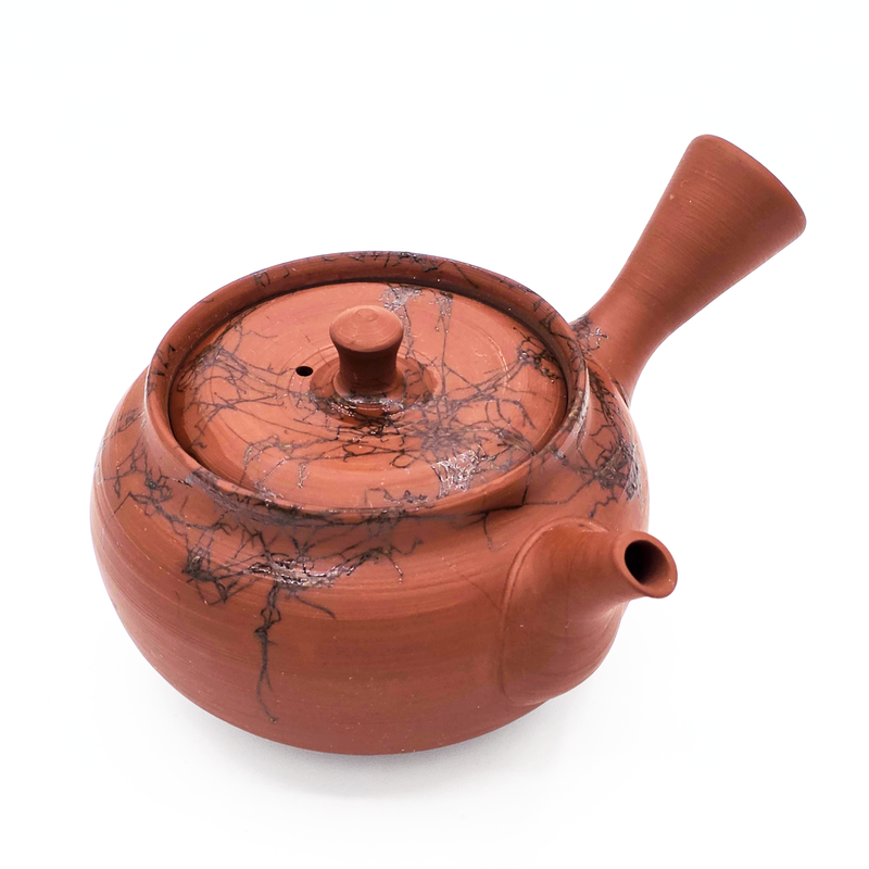 Red Mogake Tokoname-Yaki Kyusu Teapot - Katayama Hakusan - 250ml