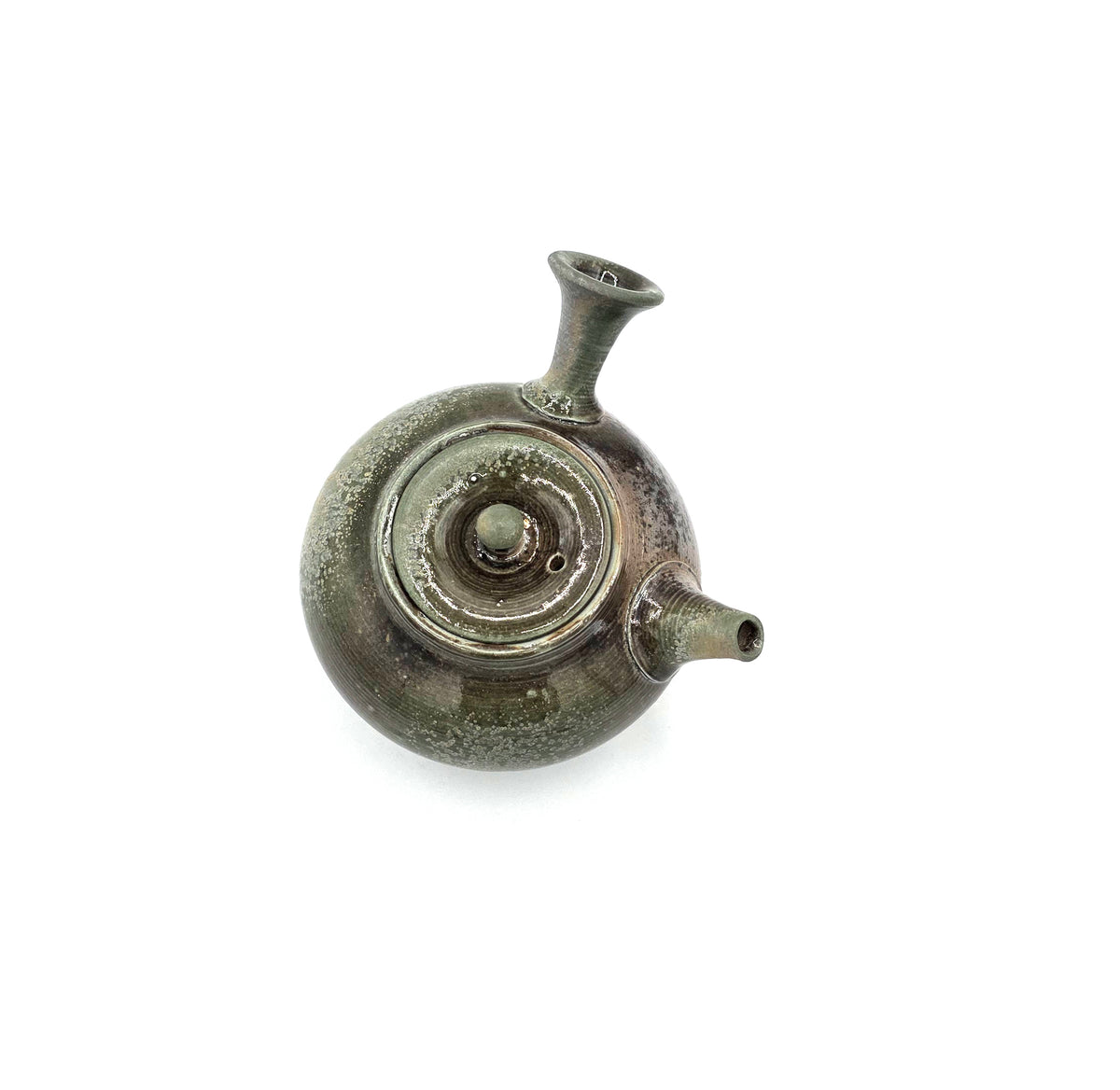 Tokoname-Yaki  Green Ash Glaze Kyusu - Shiraiwa Taisuke - 180 ml