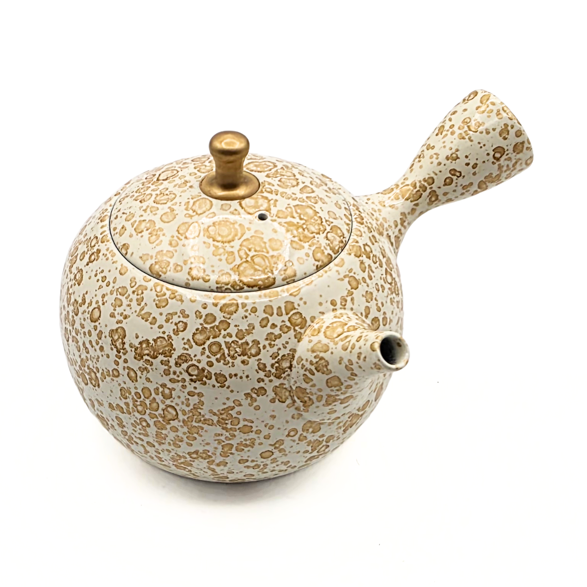 Tokoname-Yaki Kyusu Teapot, White Tenmoku - Shoryu - 270ml