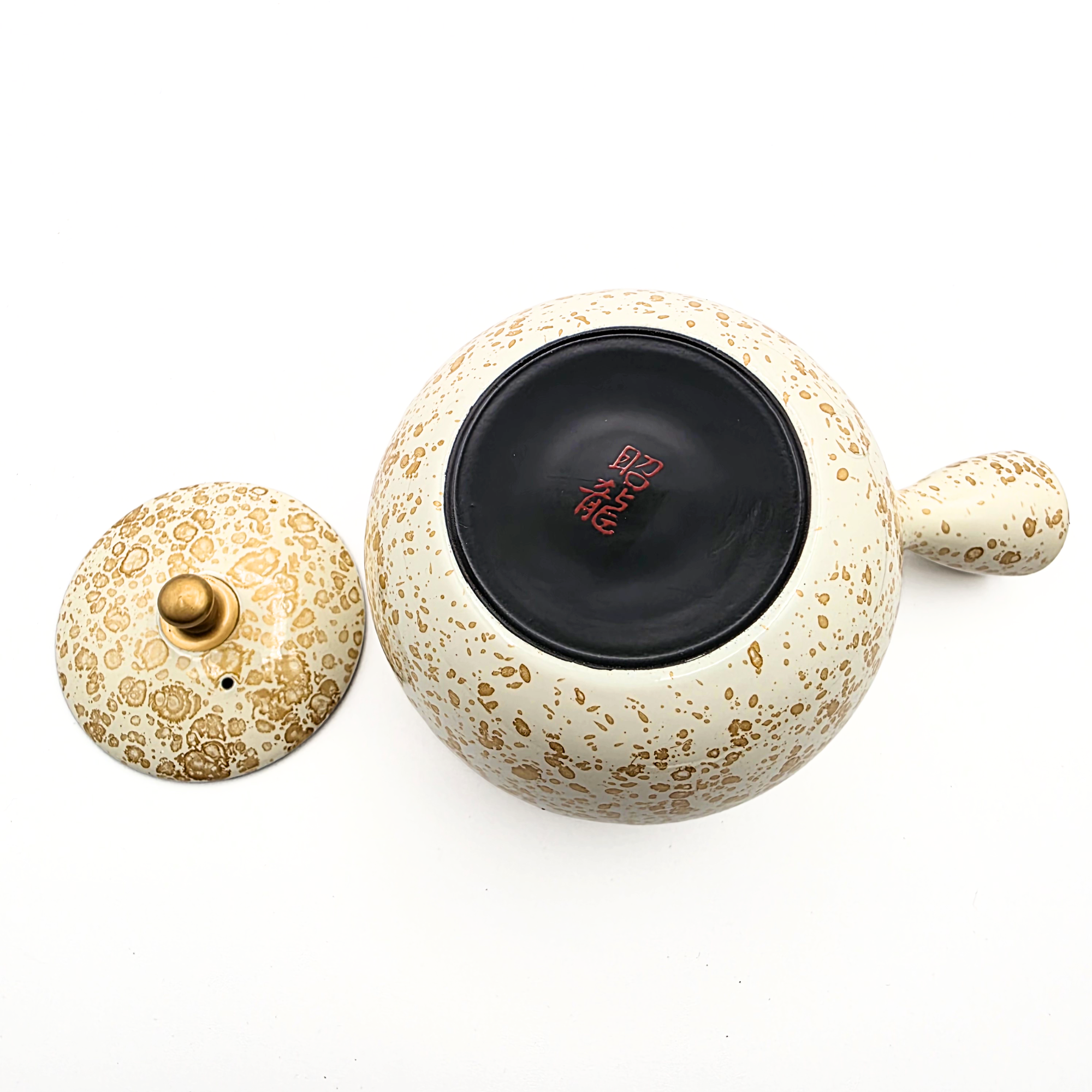 Tokoname-Yaki Kyusu Teapot, White Tenmoku - Shoryu - 270ml