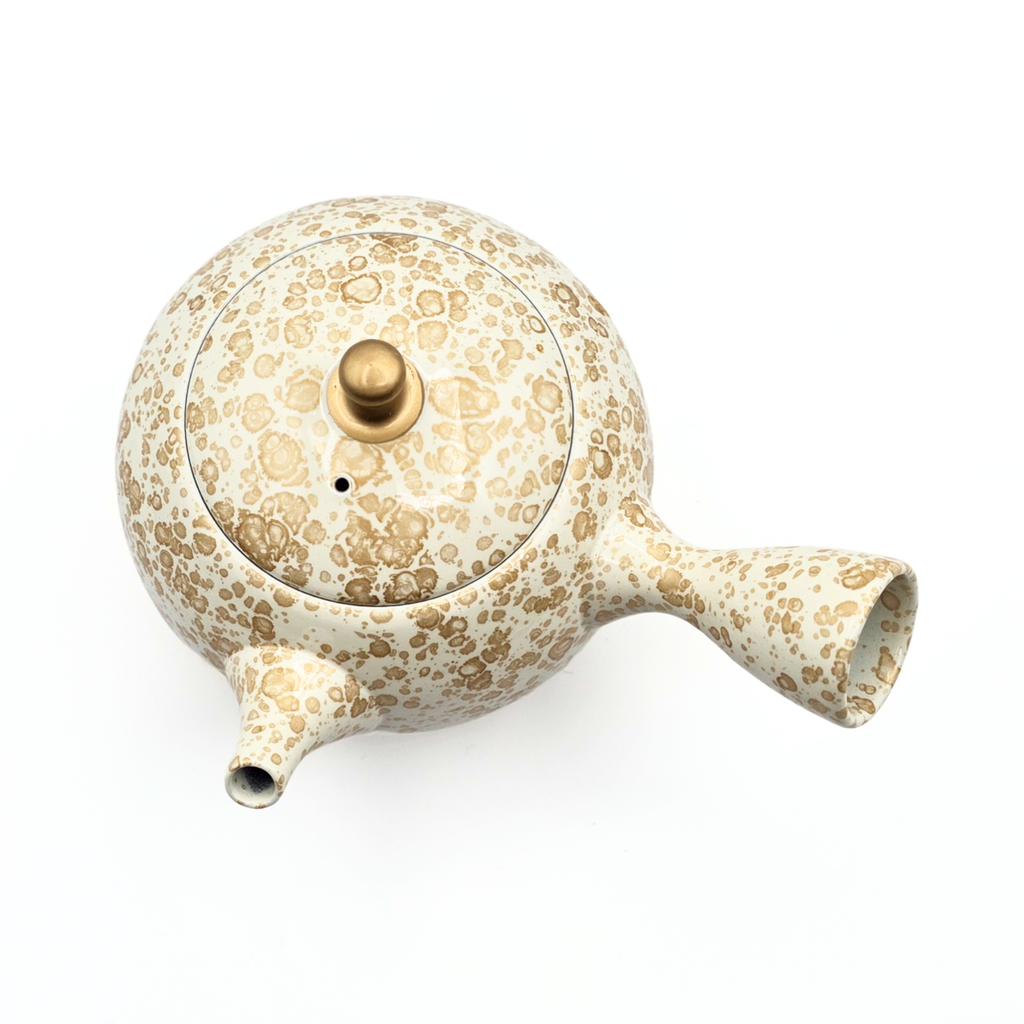 Tokoname-Yaki Kyusu Teapot, White Tenmoku - Shoryu - 270ml