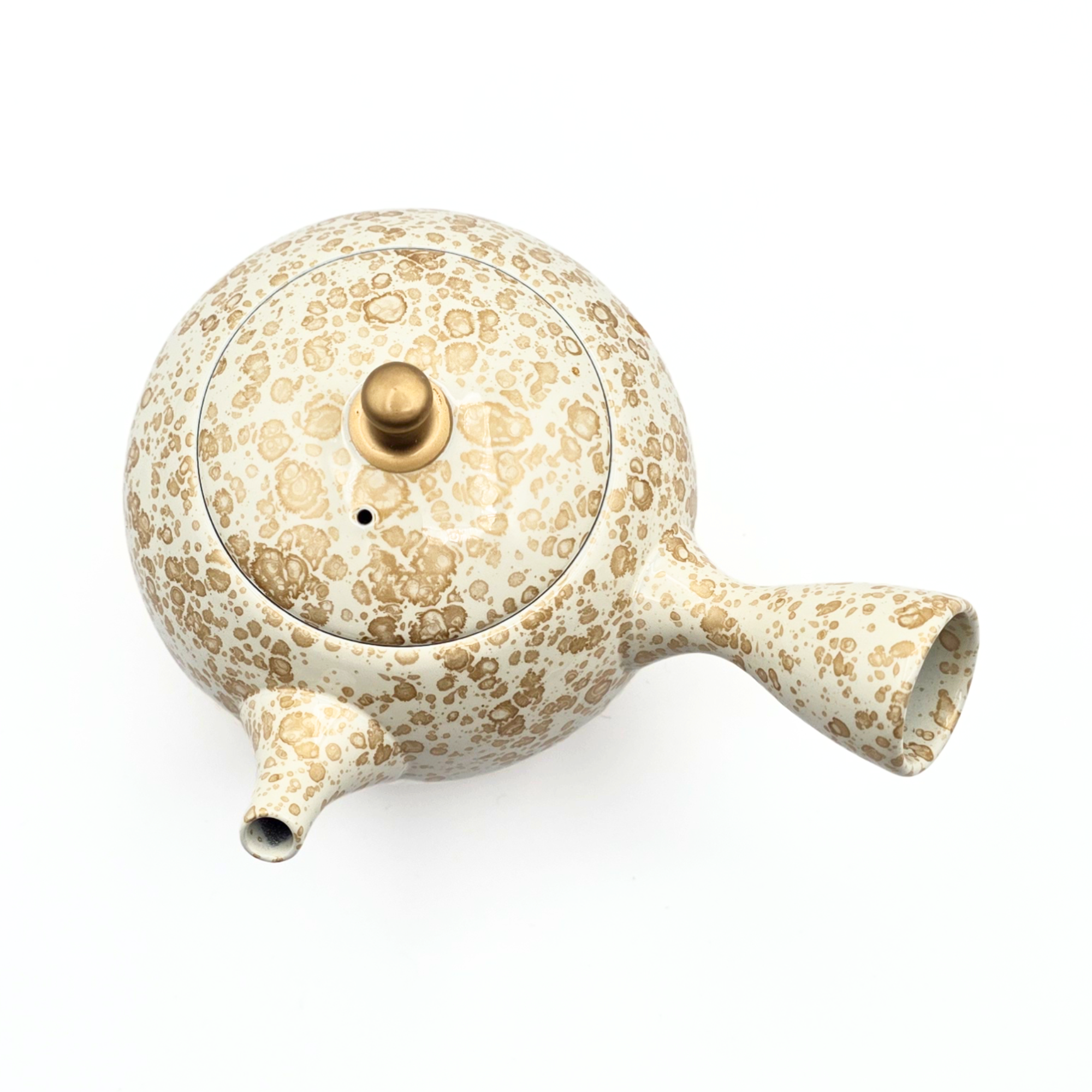 Tokoname-Yaki Kyusu Teapot, White Tenmoku - Shoryu - 270ml