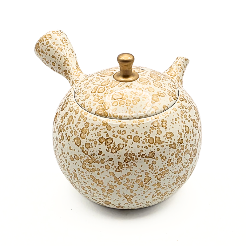 Tokoname-Yaki Kyusu Teapot, White Tenmoku - Shoryu - 270ml