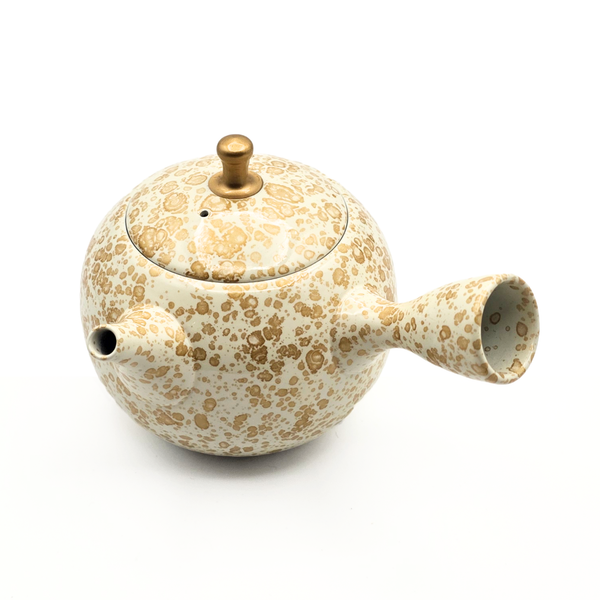 Tokoname-Yaki Kyusu Teapot, White Tenmoku - Shoryu - 270ml