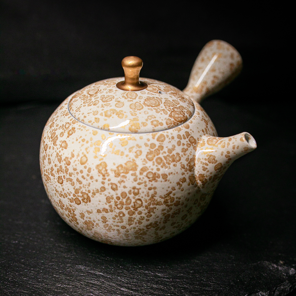 Tokoname-Yaki Kyusu Teapot, White Tenmoku - Shoryu - 270ml