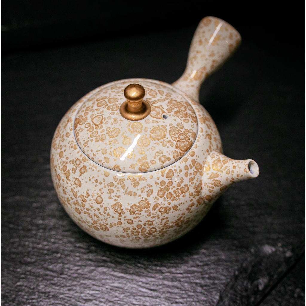 Tokoname-Yaki Kyusu Teapot, White Tenmoku - Shoryu - 270ml