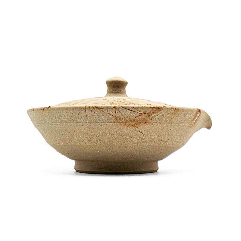 Tokoname-Yaki Shiboridashi Teapot, Seaweed-Fired "Mogake" - Tanikawa Jin - 80ml