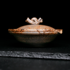 Tokoname-Yaki Shiboridashi Teapot, Seaweed-Fired "Mogake" - Tanikawa Jin - 80ml