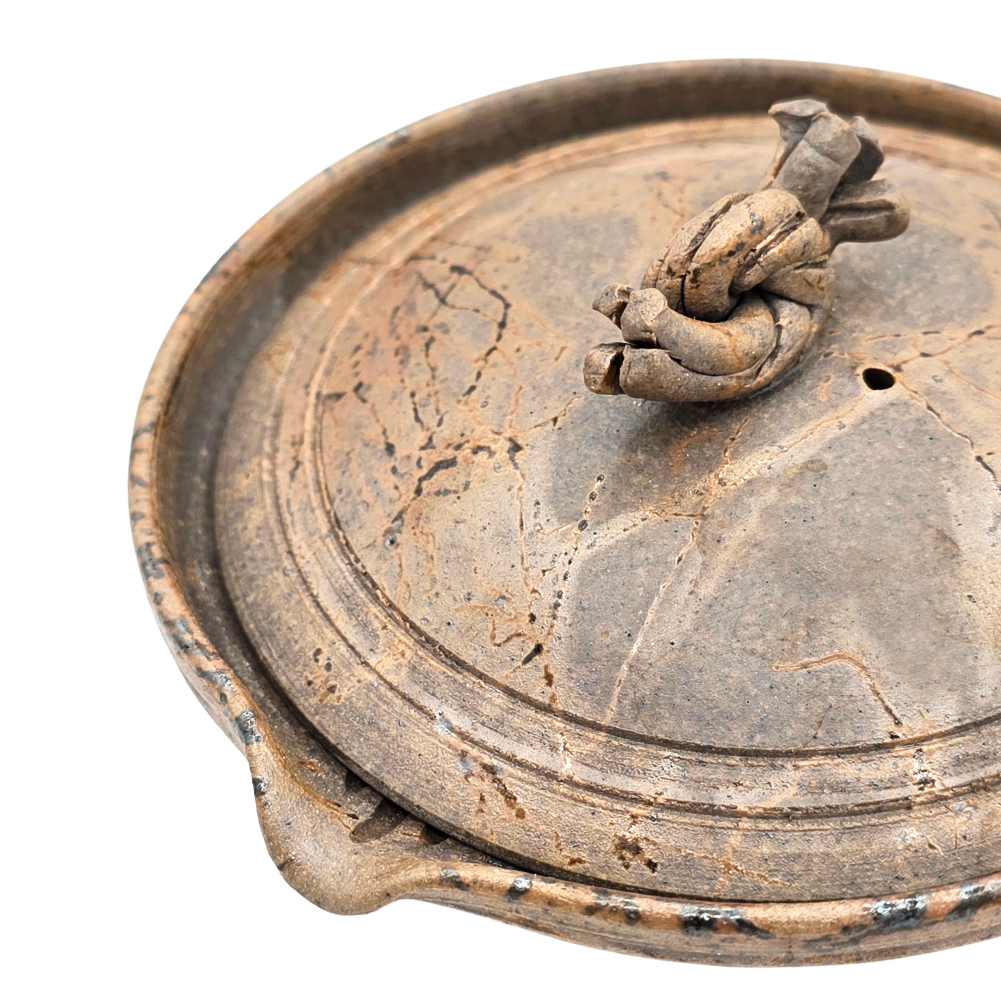 Tokoname-Yaki Shiboridashi Teapot, Seaweed-Fired "Mogake" - Tanikawa Jin - 80ml