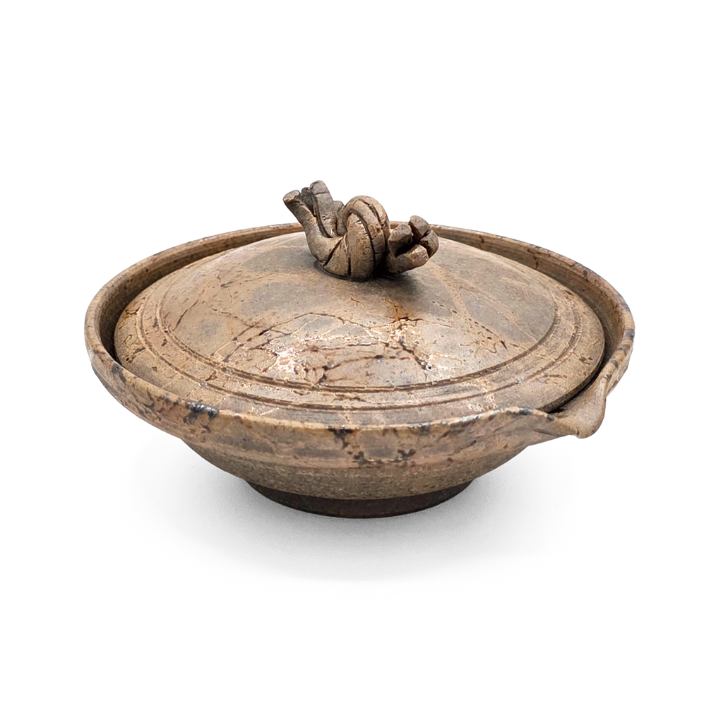 Tokoname-Yaki Shiboridashi Teapot, Seaweed-Fired "Mogake" - Tanikawa Jin - 80ml