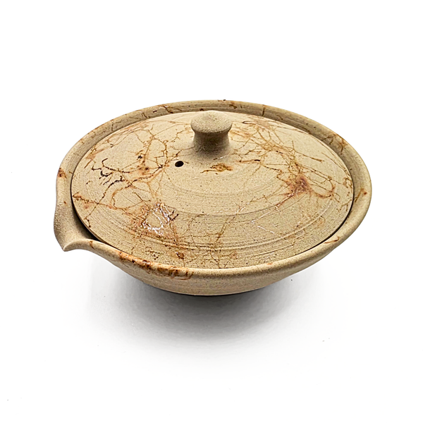 Tokoname-Yaki Shiboridashi Teapot, Seaweed-Fired "Mogake" - Tanikawa Jin - 80ml
