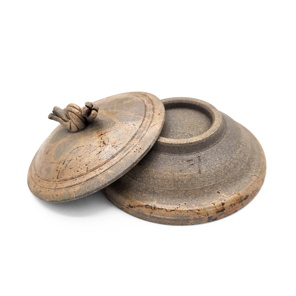 Tokoname-Yaki Shiboridashi Teapot, Seaweed-Fired "Mogake" - Tanikawa Jin - 80ml
