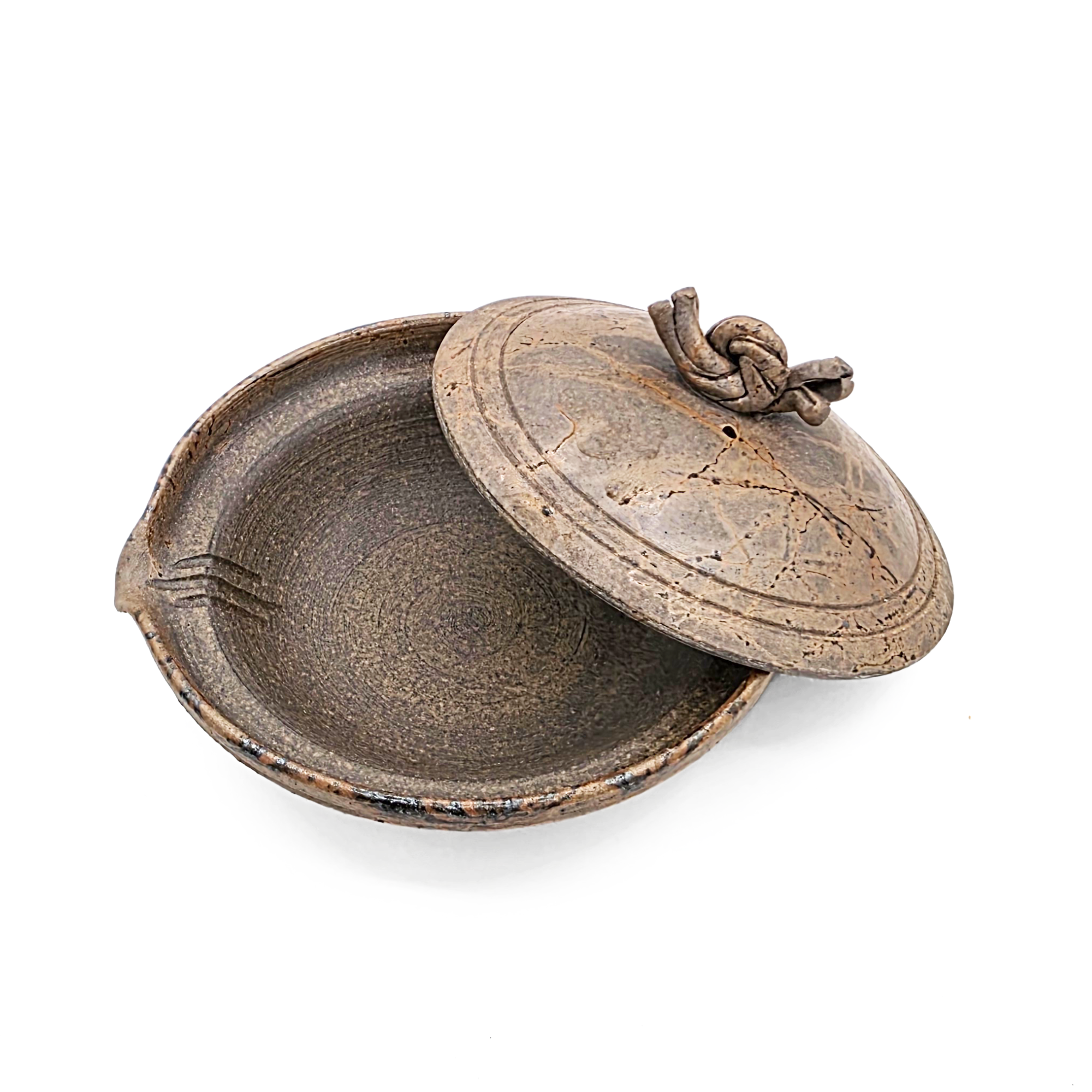 Tokoname-Yaki Shiboridashi Teapot, Seaweed-Fired "Mogake" - Tanikawa Jin - 80ml