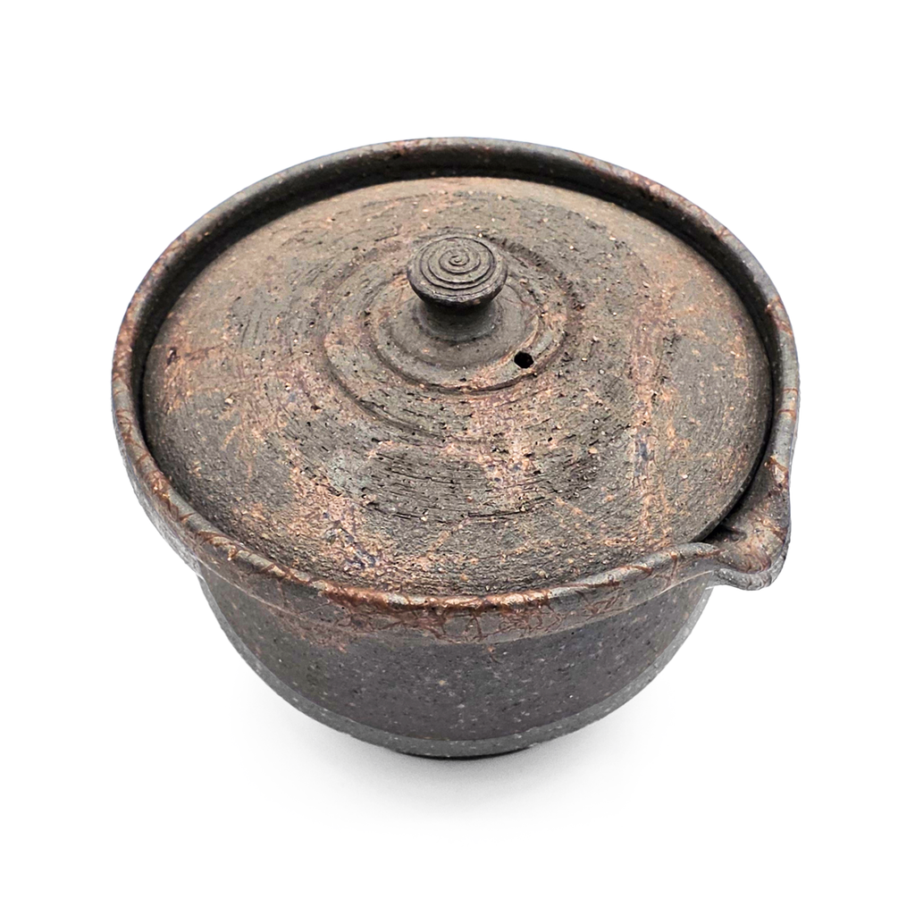 Tokoname-Yaki Shiboridashi Teapot, Seaweed-Fired "Mogake" - Tanikawa Jin – 160ml