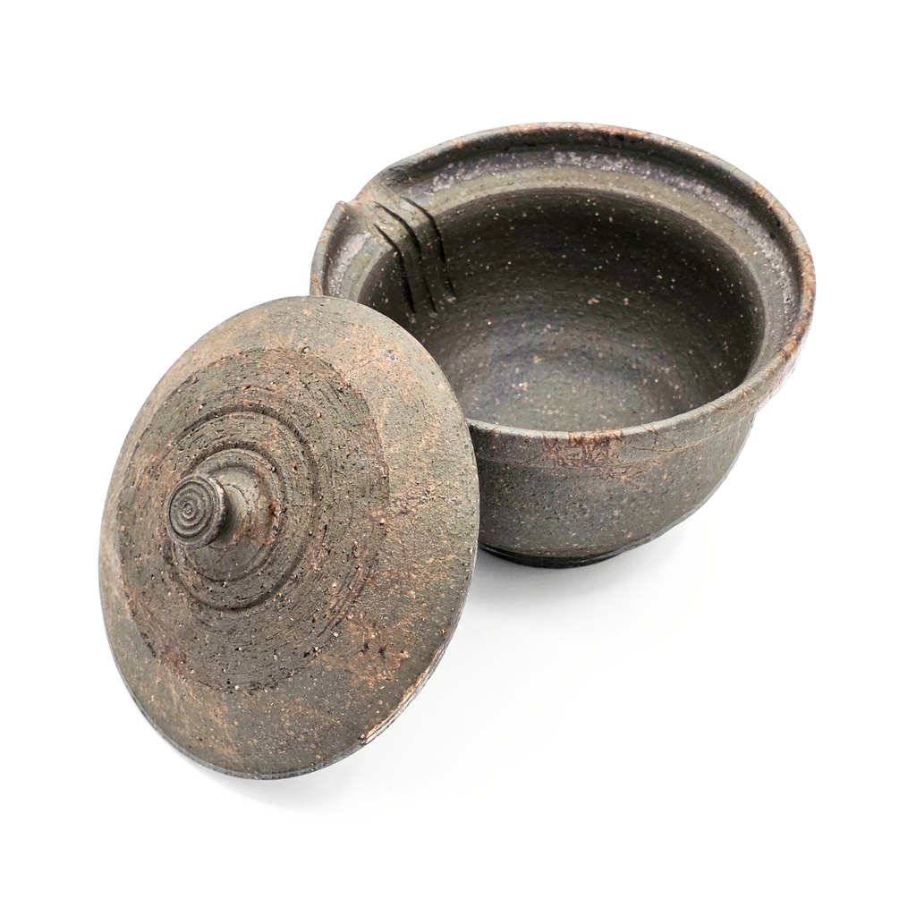 Tokoname-Yaki Shiboridashi Teapot, Seaweed-Fired "Mogake" - Tanikawa Jin – 160ml