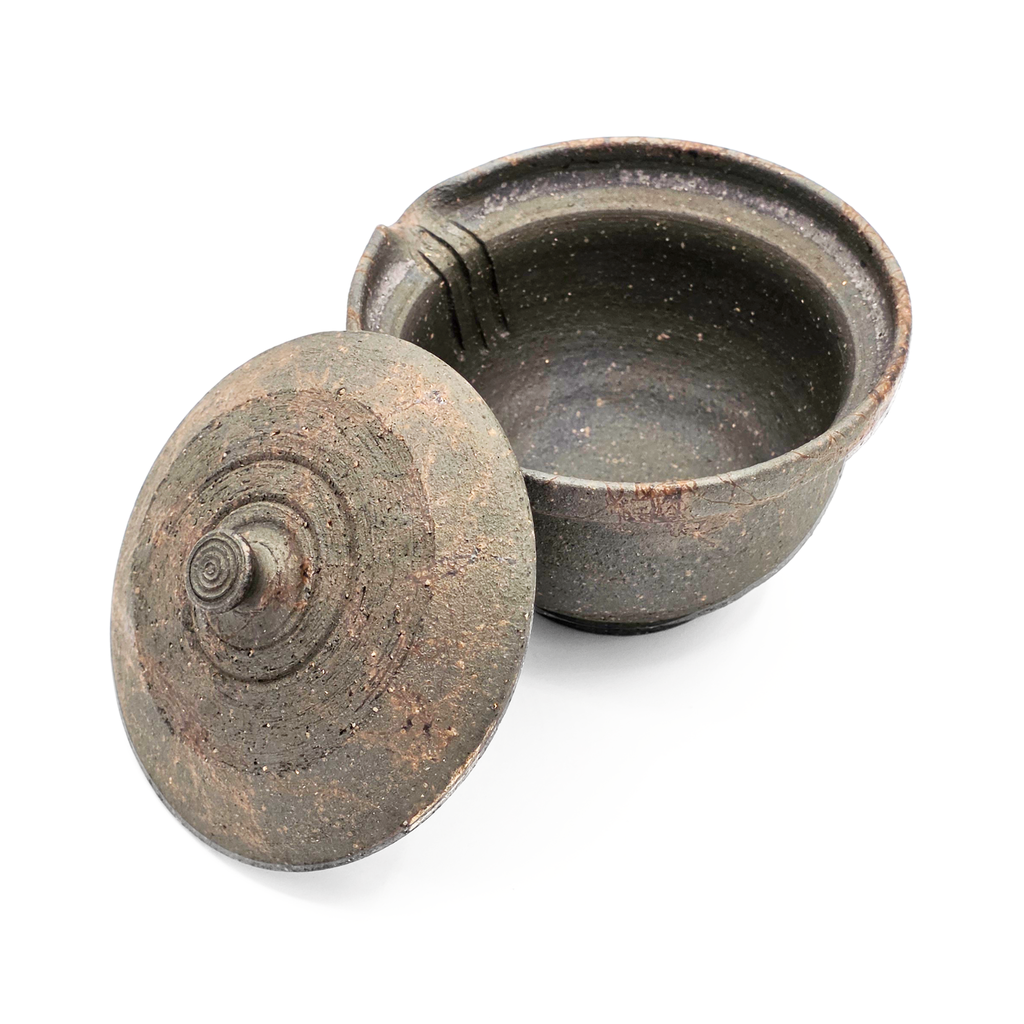 Tokoname-Yaki Shiboridashi Teapot, Seaweed-Fired "Mogake" - Tanikawa Jin – 160ml