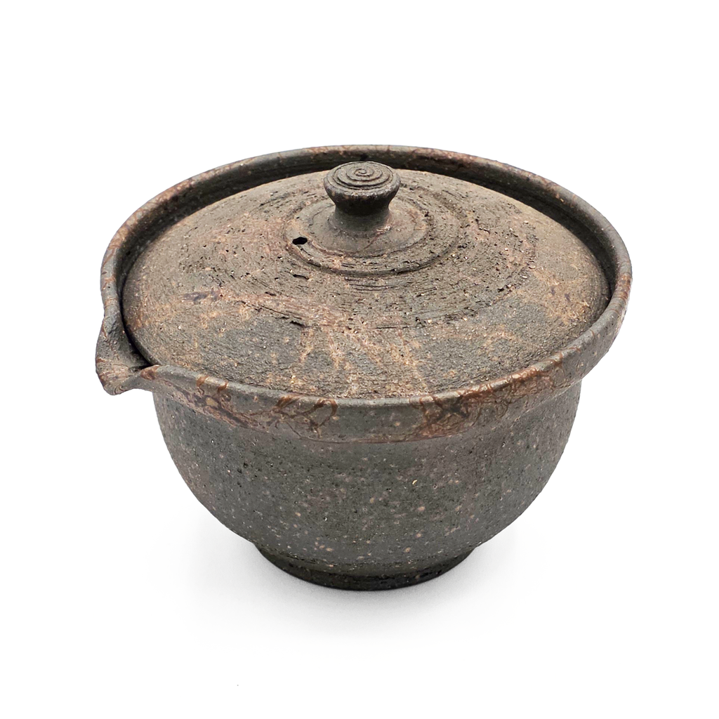 Tokoname-Yaki Shiboridashi Teapot, Seaweed-Fired "Mogake" - Tanikawa Jin – 160ml