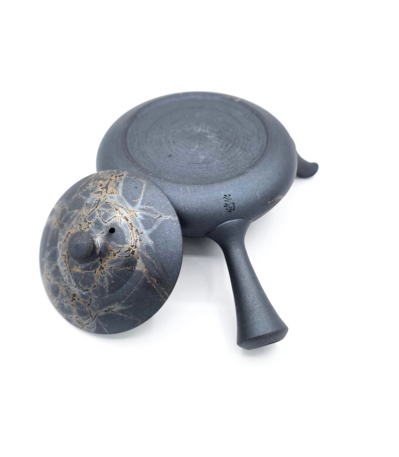 Blue Tokoname-Yaki, Mogake Japanese Kyusu Teapot - Fujita Tokuta-  210 ml