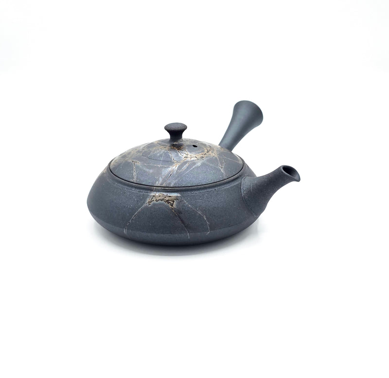 Blue Tokoname-Yaki, Mogake Japanese Kyusu Teapot - Fujita Tokuta-  210 ml