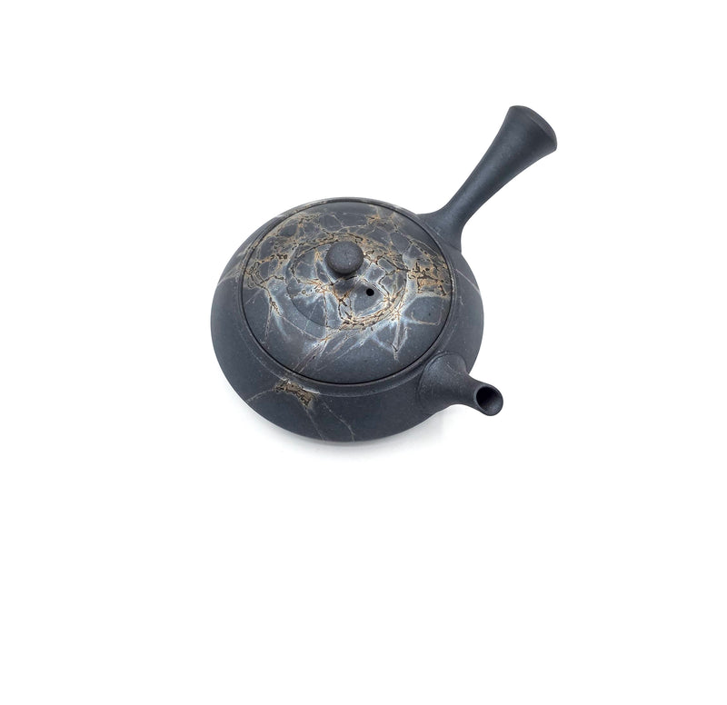 Blue Tokoname-Yaki, Mogake Japanese Kyusu Teapot - Fujita Tokuta-  210 ml