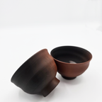 Yunomi Yōhen Red Clay Teacups, Pair - Katayama Hakusan