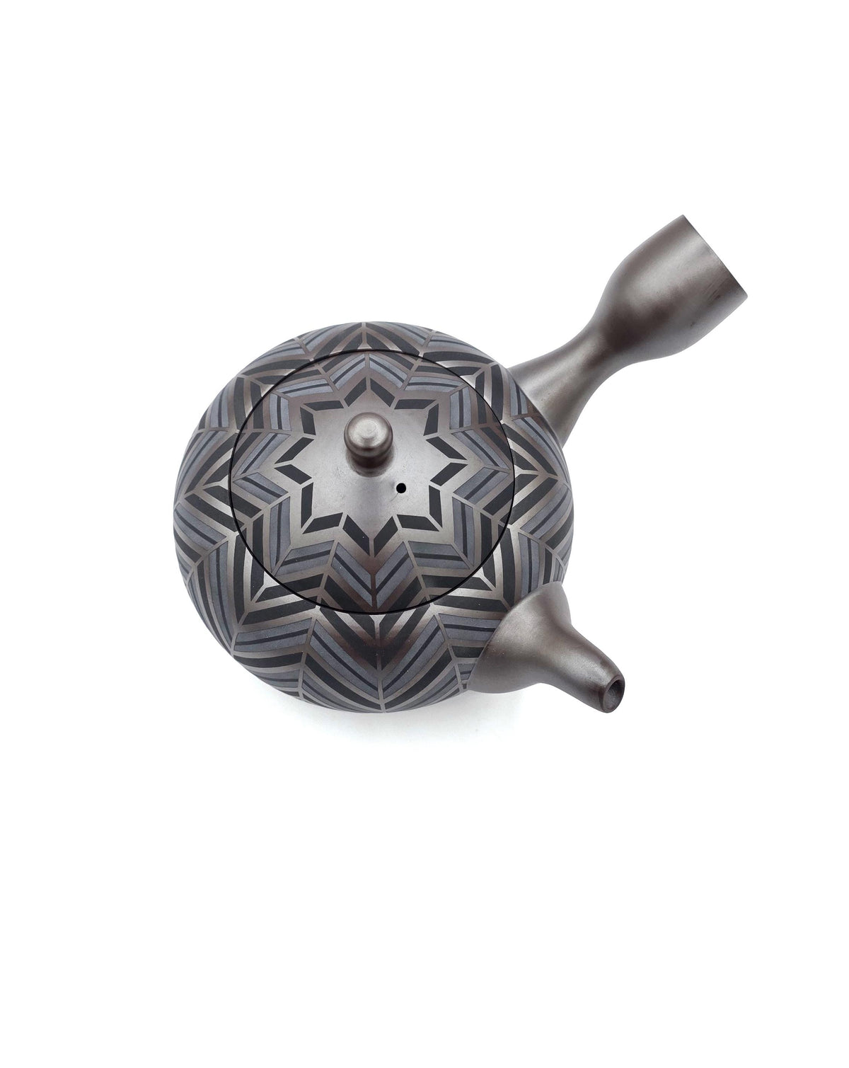 Banko-Yaki Kyusu Teapot - Suigetsu III - Geometric Yabane - 410ml