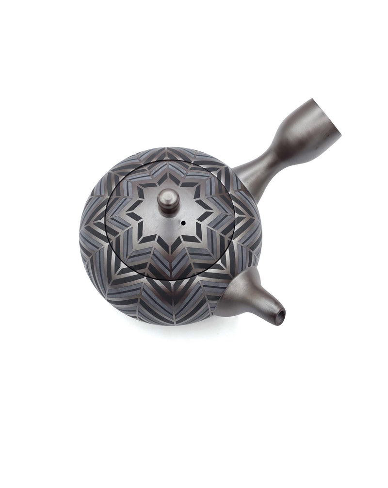 Banko-Yaki Kyusu Teapot - Suigetsu III - Geometric Yabane - 410ml