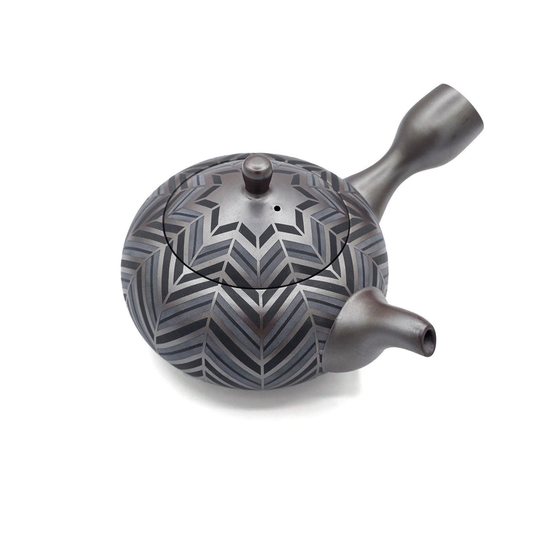 Banko-Yaki Kyusu Teapot - Suigetsu III - Geometric Yabane - 410ml