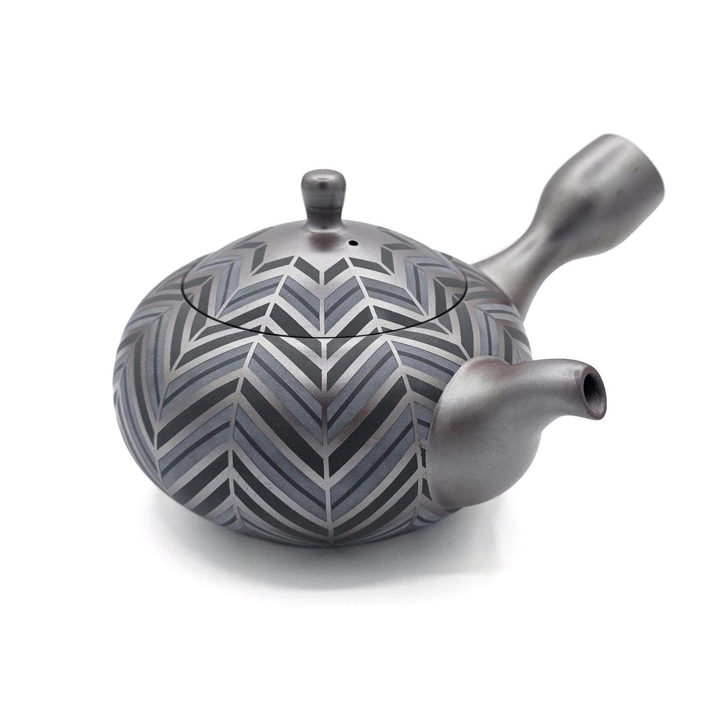 Banko-Yaki Kyusu Teapot - Suigetsu III - Geometric Yabane - 410ml