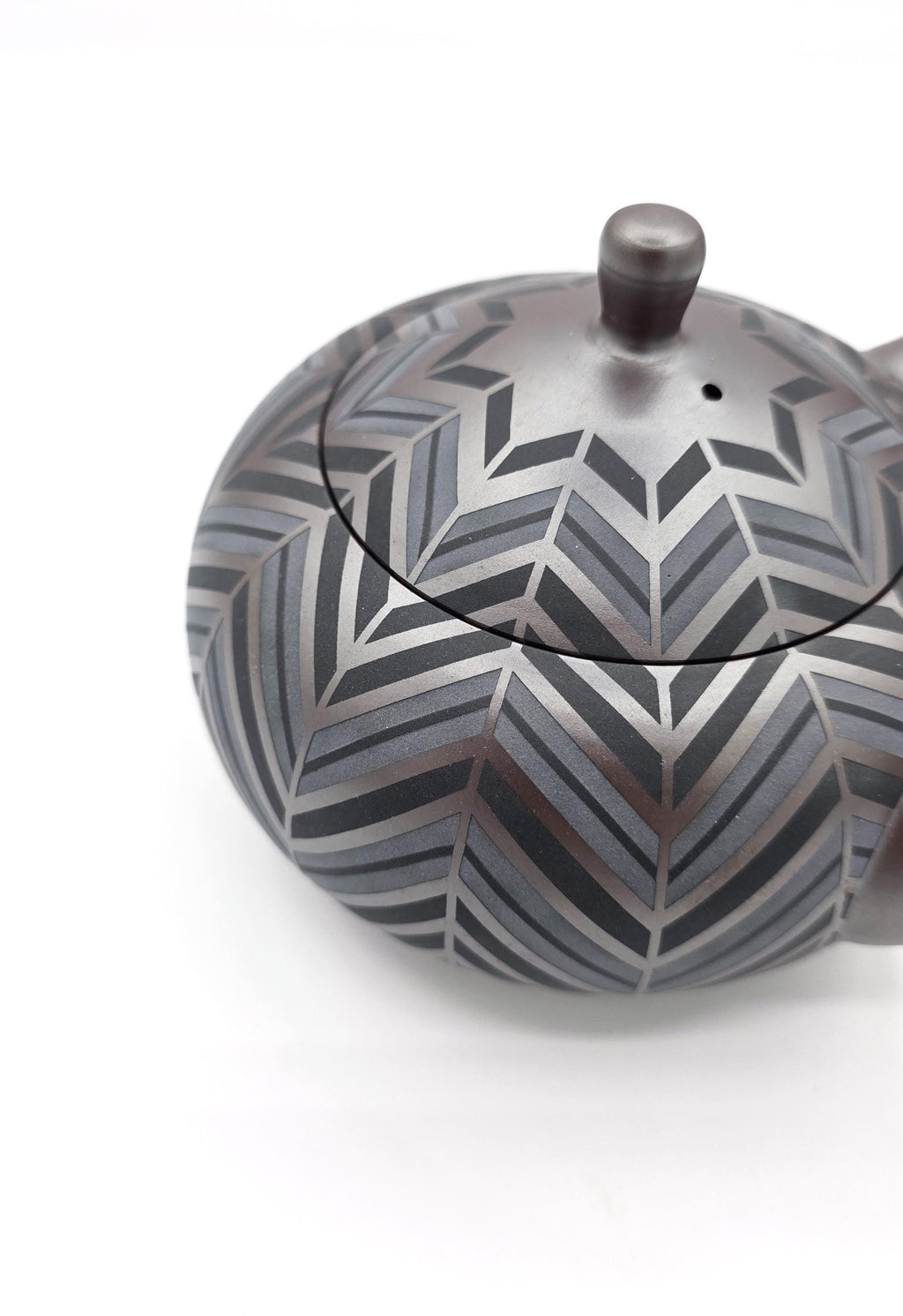 Banko-Yaki Kyusu Teapot - Suigetsu III - Geometric Yabane - 410ml