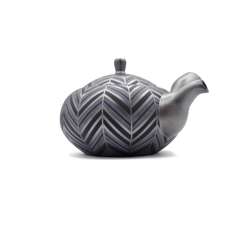 Banko-Yaki Kyusu Teapot - Suigetsu III - Geometric Yabane - 410ml