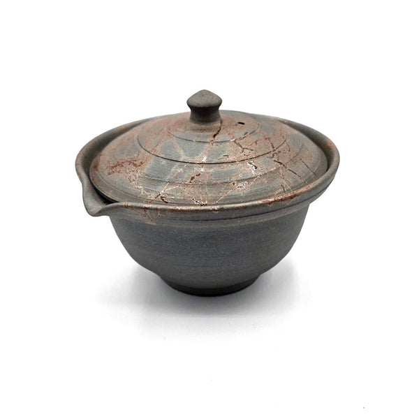Tokoname-Yaki Shiboridashi Teapot, Seaweed-Fired "Mogake" - Tanikawa Jin – 160ml