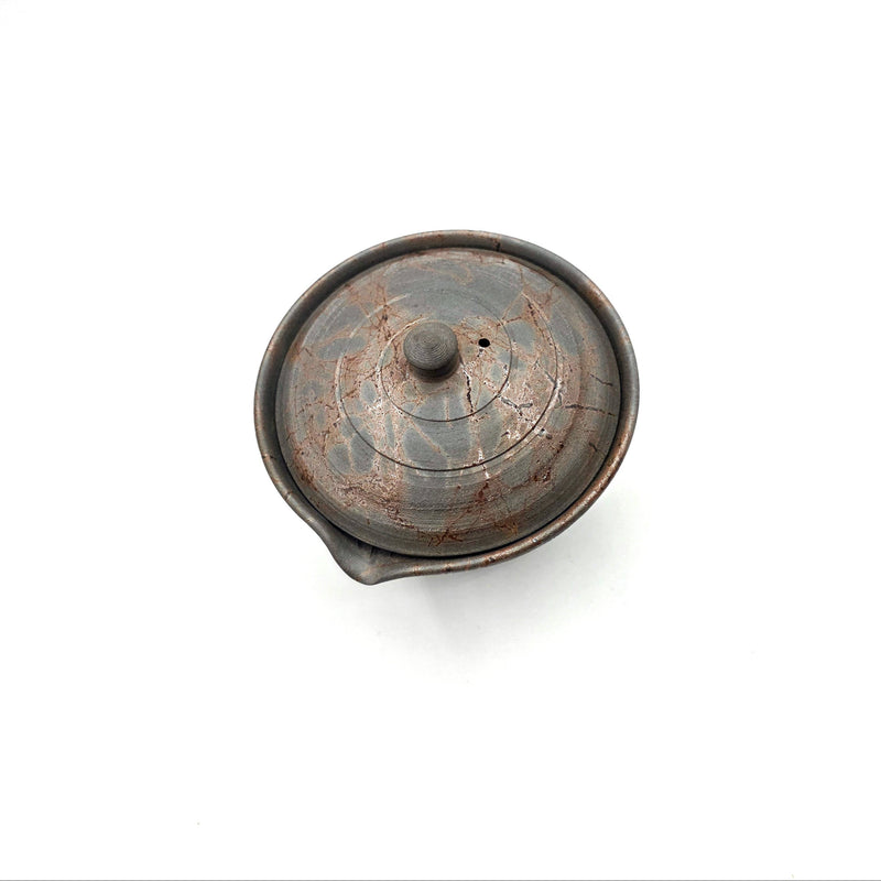Tokoname-Yaki Shiboridashi Teapot, Seaweed-Fired "Mogake" - Tanikawa Jin – 160ml