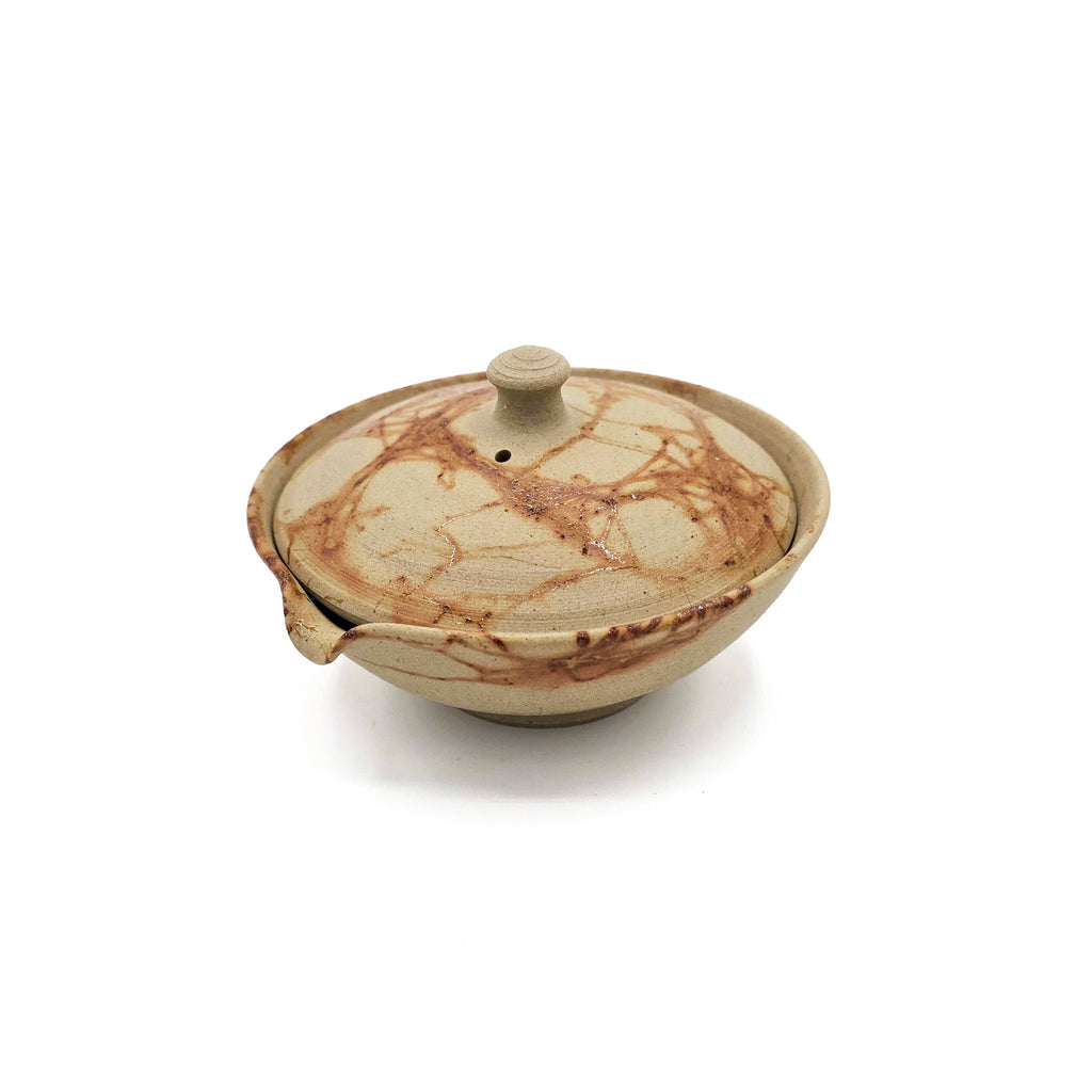 Japanese Shiboridashi Teapot — Tanikawa Jin — Mogake Seaweed Fired Tokoname Shiboridashi — 80ml