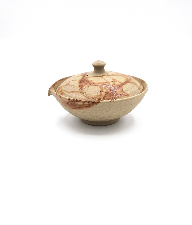 Japanese Shiboridashi Teapot — Tanikawa Jin — Mogake Seaweed Fired Tokoname Shiboridashi — 80ml