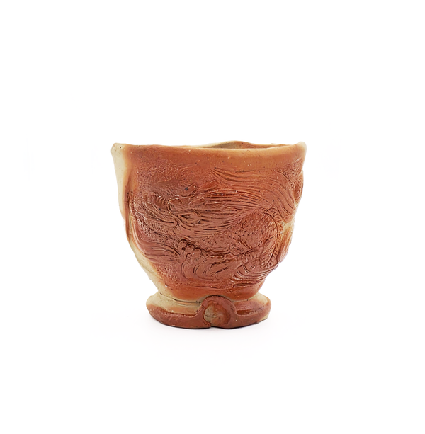 Bizen-Yaki Dragon Motif Teacup - Konishi Tozo - 120ml